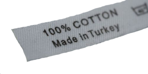 1000 pcs - COTTON LABEL: Custom design printed label production order